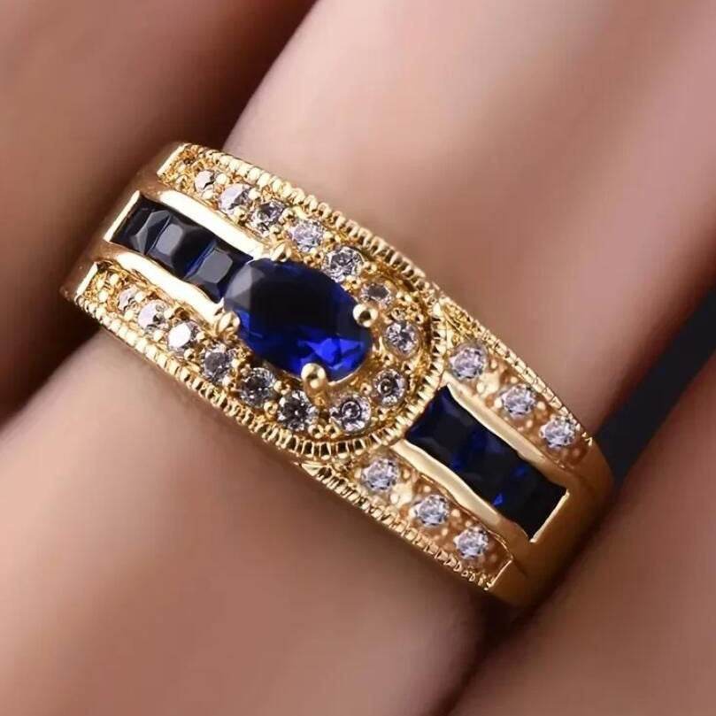Personality Sapphire Full Diamond Ring - ProTrendyz
