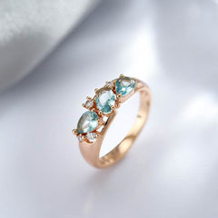 Fashionable Rose Gold Zircon Women's Ring - ProTrendyz