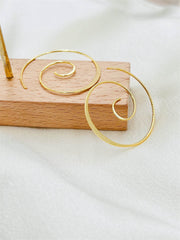 Wave Ripple Copper Earrings Personality Simple - ProTrendyz