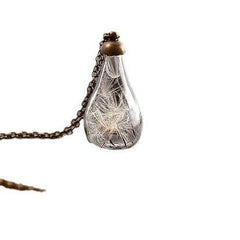 Vintage Handmade Fashion Dandelion Seed Glass Necklace - ProTrendyz
