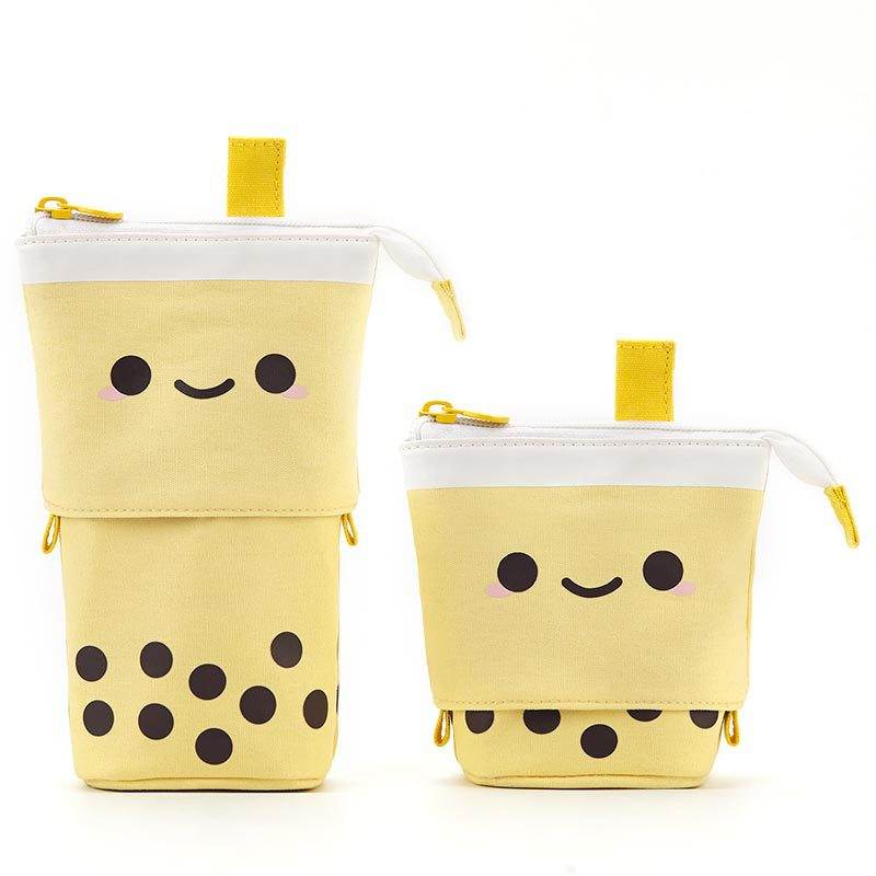 Cute Girl Heart Smiley Face Multifunctional Pen Holder Stationery Storage Bag Retractable Pencil Case - ProTrendyz