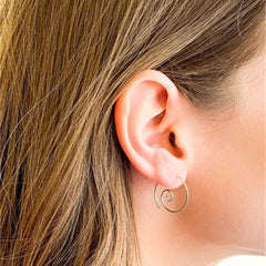 Wave Ripple Copper Earrings Personality Simple - ProTrendyz