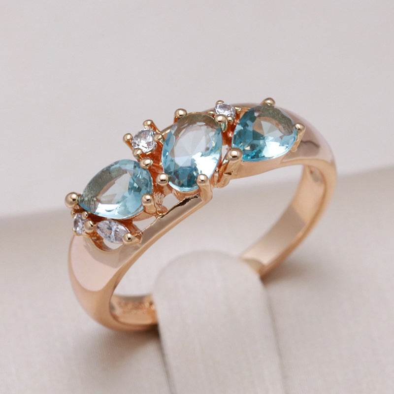 Fashionable Rose Gold Zircon Women's Ring - ProTrendyz