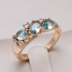 Fashionable Rose Gold Zircon Women's Ring - ProTrendyz