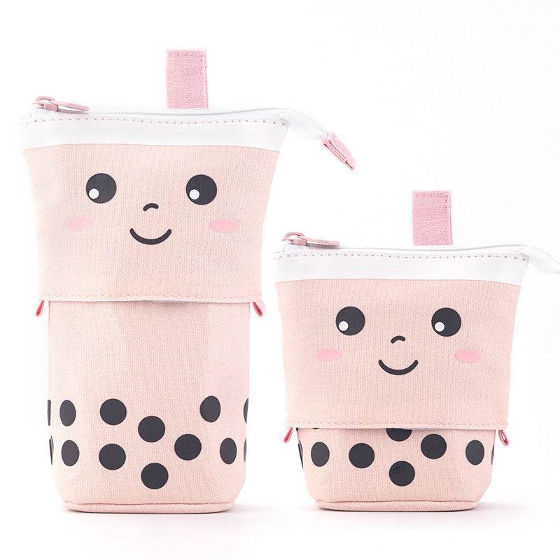 Cute Girl Heart Smiley Face Multifunctional Pen Holder Stationery Storage Bag Retractable Pencil Case - ProTrendyz
