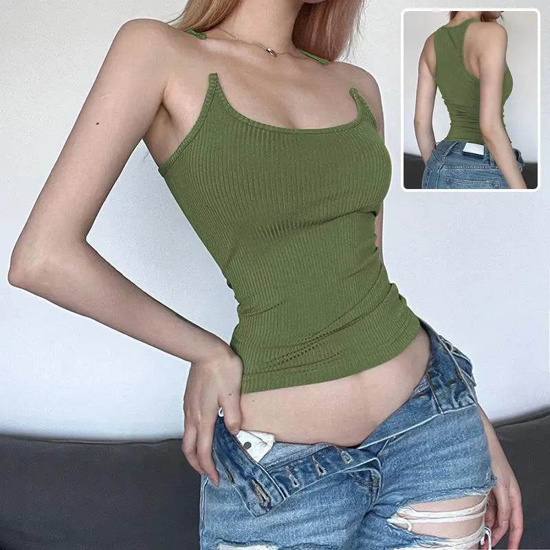 Y2K Invisible Camisole Vest Ins Fashion Slim U-neck Top Summer Women's Clothing - ProTrendyz