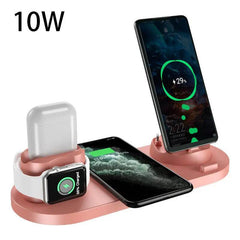 Wireless Charger For IPhone Fast Charger For Phone Fast Charging Pad For Phone Watch 6 In 1 Charging Dock Station - ProTrendyz