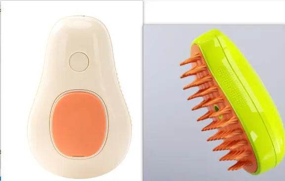 Steamy Cat Brush Cat Dog Grooming Comb Electric Self Cleaning Steam Cat Brush For Massage Avocado Shape Pet Spray Cat Grooming - ProTrendyz