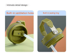 Portable Car Cup Stainless Steel Cup Travel Sports Water Bottle With Handle Cover Coffee Tumbler Cup - ProTrendyz