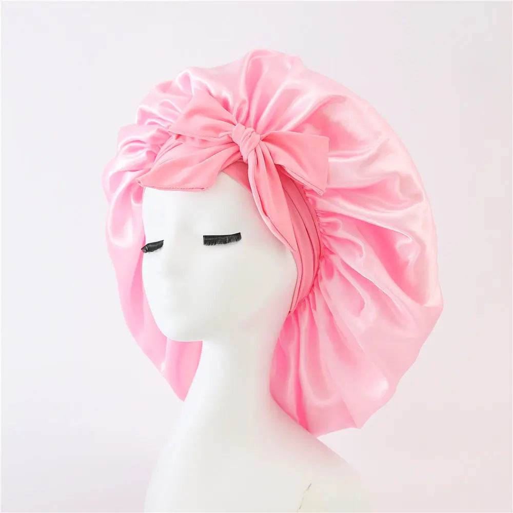 New Silk Bonnet For Sleeping Women Satin Bonnet Hair Bonnet Night Sleep Cap Scarf Wrap For Curly Hair With Tie Band For Curly Hair - ProTrendyz
