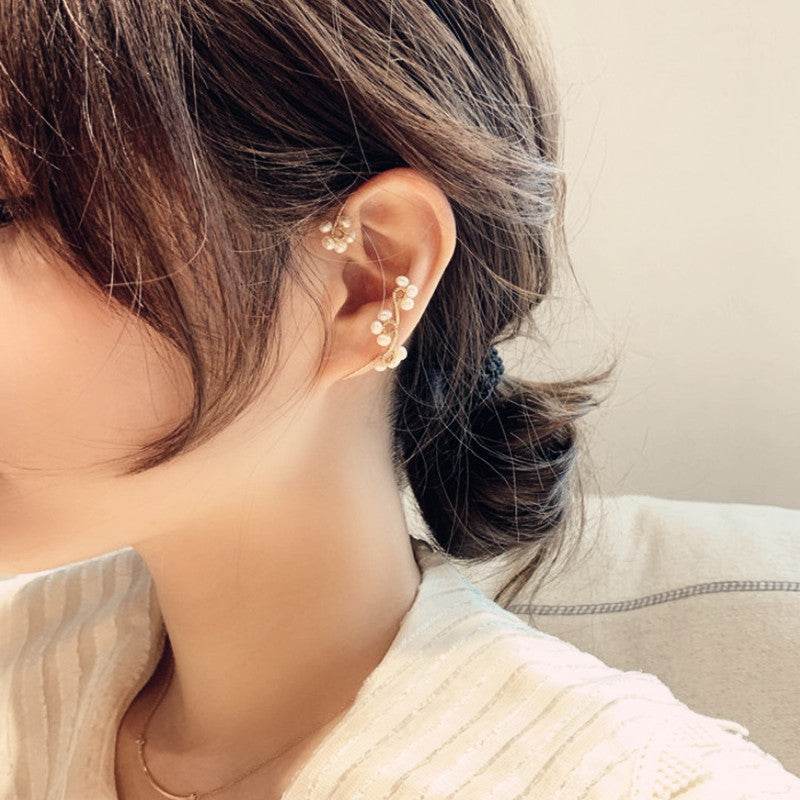 Design Hand-woven Flower Pearl Earrings - ProTrendyz