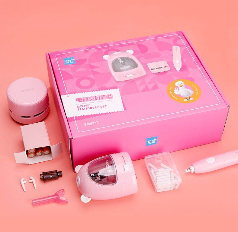 Electric Pencil Sharpener Pencil Sharpener Student Stationery Set - ProTrendyz