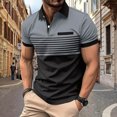 Casual Striped Shirt With Chest Pocket Men Clothing - ProTrendyz