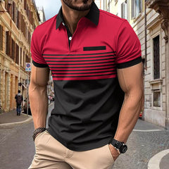 Casual Striped Shirt With Chest Pocket Men Clothing - ProTrendyz