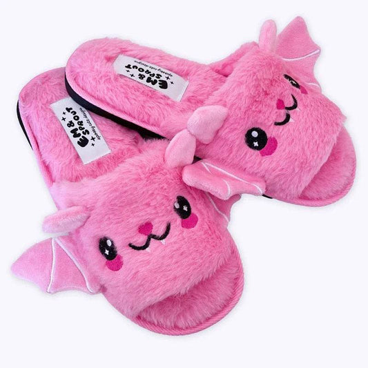 Halloween Shoes Cute Bat Slippers With Wings Winter Warm Home Slippers Women Men - ProTrendyz