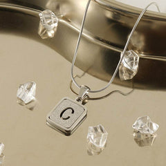 Alphabet Necklace 26 Letters Hollow Out Square 18K Necklace Fashion Jewelry - ProTrendyz