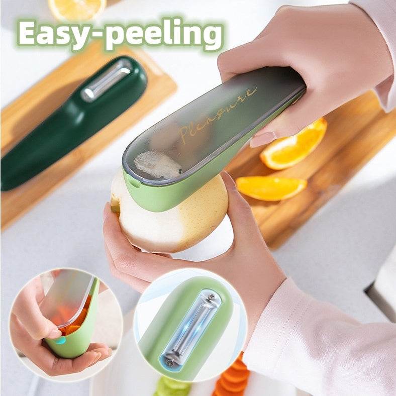 Storage Type Peeling Knife Potato Cucumber Peeler With Storage Tube Apple Fruit Vegetable Scratcher Household Kitchen Gadge - ProTrendyz