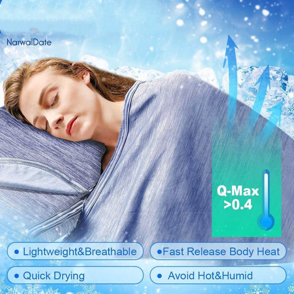 Cooling Blanket Cooling Fiber Absorb Heat Washable Cover Over Blankets Summer - ProTrendyz