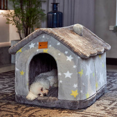 Foldable Dog House Pet Cat Bed Winter Dog Villa Sleep Kennel Removable Nest Warm Enclosed Cave Sofa Pets Supplies - ProTrendyz