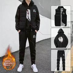 Men Plus Velvet Padded Clothes Suit - ProTrendyz