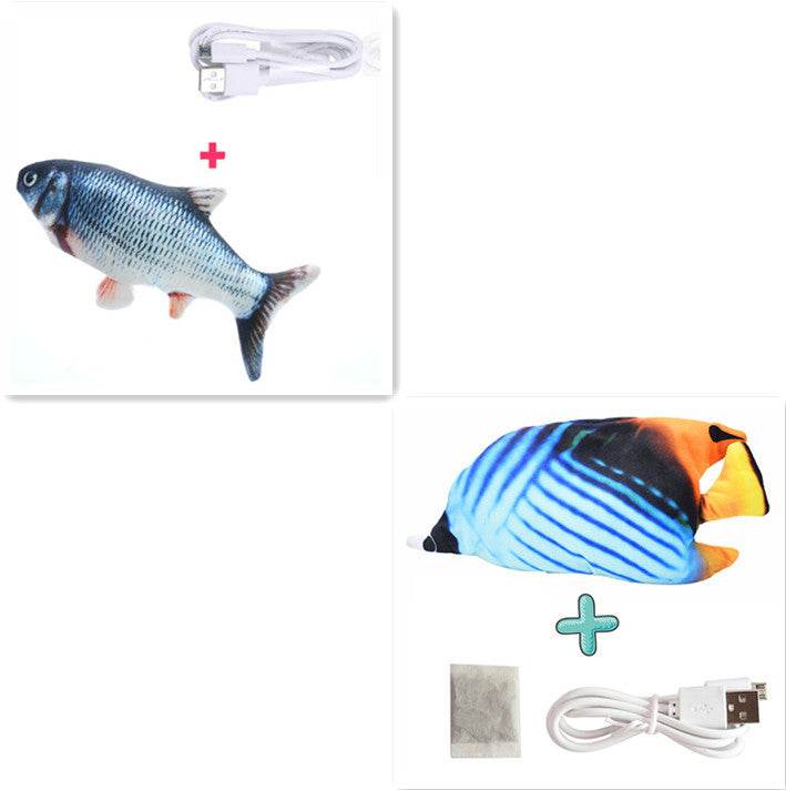 Electric Funny Cat Simulation Fish Beating Usb Jumping Cat Toy - ProTrendyz