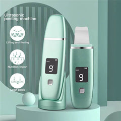 Ultrasonic Vibration Blackhead Remover Deep Cleansing Face Scrubber Pore Cleaner Lifting Machine Facial Led Peeling Shovel - ProTrendyz