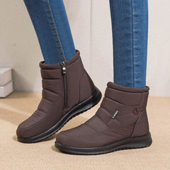 Ankle Boots For Women Non-slip Waterproof Snow Boots Flat Heels Warm Shoes - ProTrendyz