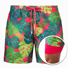 Men's Printed Beach Shorts Sports Double Layer Shorts Summer - ProTrendyz