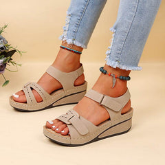 Wedge Sandals Summer Velcro Platform Shoes Women - ProTrendyz