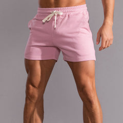 Solid Color Men's Sports Running Fitness Casual Shorts