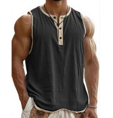 Men's Pure Cotton Sleeveless Fitness Casual Trendy Tank Top