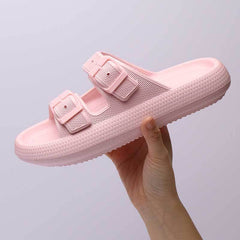 Platform Slippers Women's Summer Buckle Home Shoes Fashion Outdoor Wear Soft Bottom Sandals - ProTrendyz