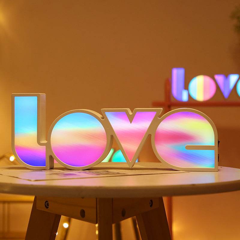 Valentines Day Decor LED LOVE Light Valentines Day Gift For Girlfriend Bithday Wedding Party Decoration Romantic Wedding Decor - ProTrendyz