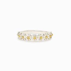 S925 Sterling Silver Small Daisy Ring Women - ProTrendyz