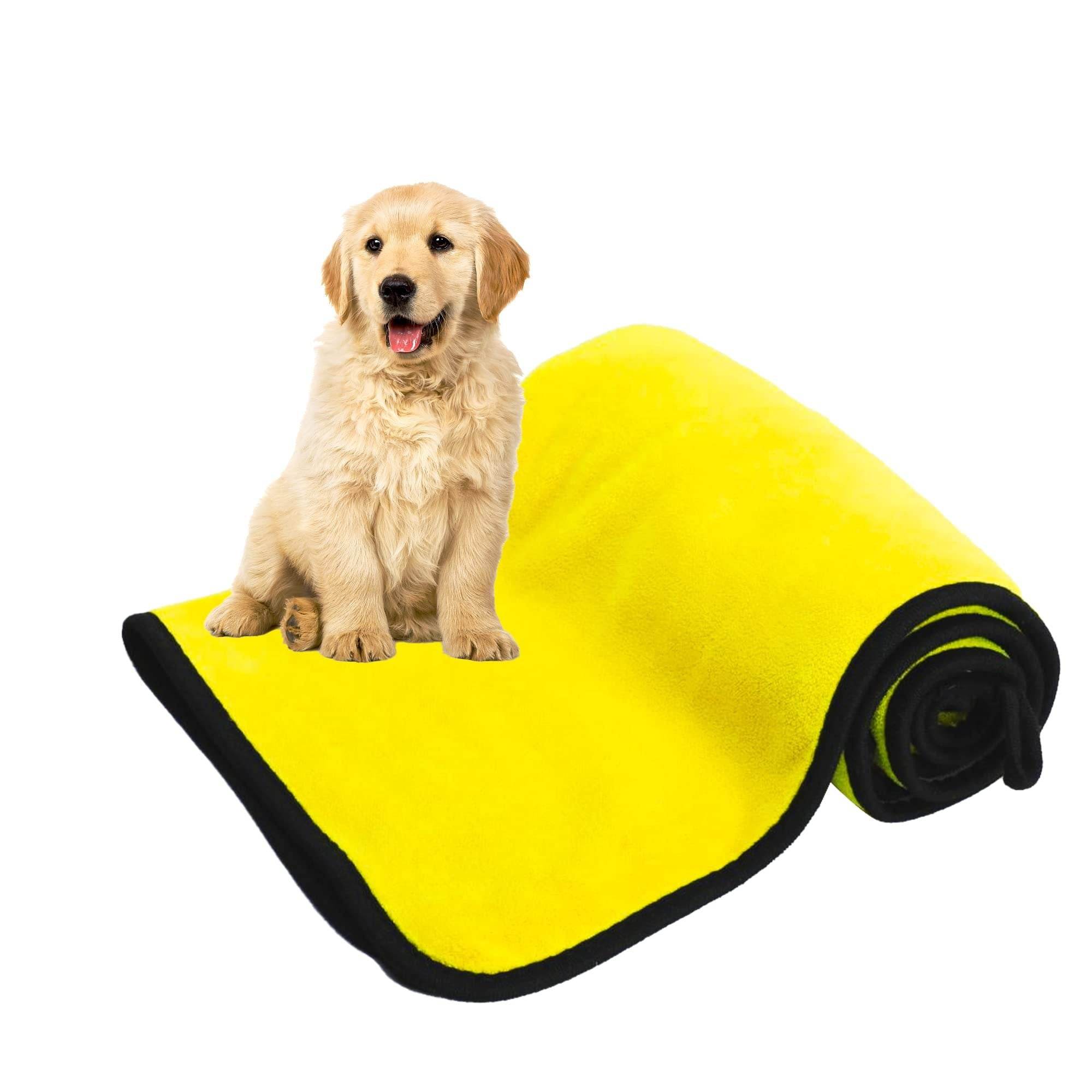 Dog Towels For Drying Dogs Drying Towel Dog Bath Towel, Quick-drying Pet Dog And Cat Towels Soft Fiber Towels Robe Super Absorbent Quick Drying Soft Microfiber Pet Towel For Dogs, Cats Yellow - ProTrendyz