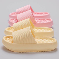 Summer EVA Slippers Solid Color Rhombus Stripe Anti-slip Slippers New Women's Home Shoes - ProTrendyz
