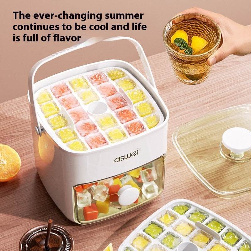 Large Capacity Ice Storage Household Food Grade Pressing Ice Cube Mold Ice Maker - ProTrendyz
