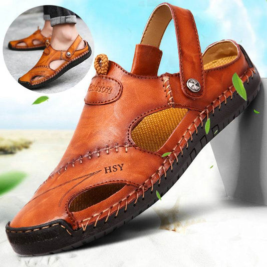 Men's Closed Toe Sandals Summer Adjustable Slides Slippers Fashion Beach Shoes - ProTrendyz