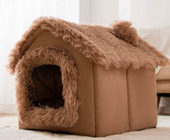 Foldable Dog House Pet Cat Bed Winter Dog Villa Sleep Kennel Removable Nest Warm Enclosed Cave Sofa Pets Supplies - ProTrendyz