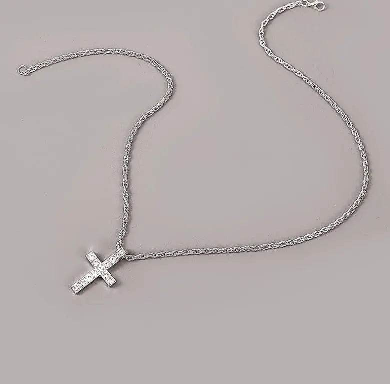 Cross Pendant Necklaces For Women Men Punk Hiphop Rope Chain On Neck Rapper Jewelry US - ProTrendyz