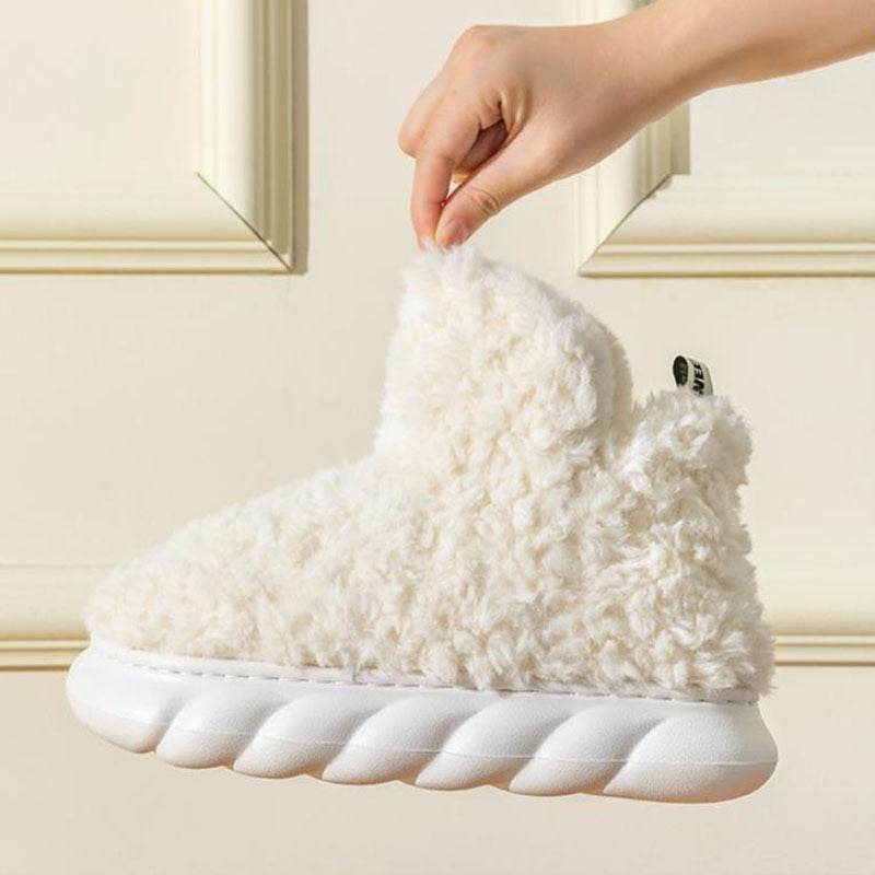 Winter Package Heeled Waterproof Home Indoor And Outdoor Wear Cute High Helper Cotton Slippers - ProTrendyz