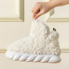 Winter Package Heeled Waterproof Home Indoor And Outdoor Wear Cute High Helper Cotton Slippers - ProTrendyz