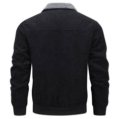 Winter Lapel Fleece Jacket With Pockets Warm Thicken Cotton Coat Men's Clothing - ProTrendyz