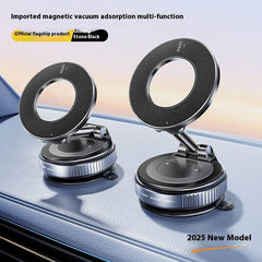 Magnetic Phone Holder With Vacuum Suction Foldable Adjustable Car Mount Magnetic Bracket Suction Nonslip For Busy Commuters - ProTrendyz