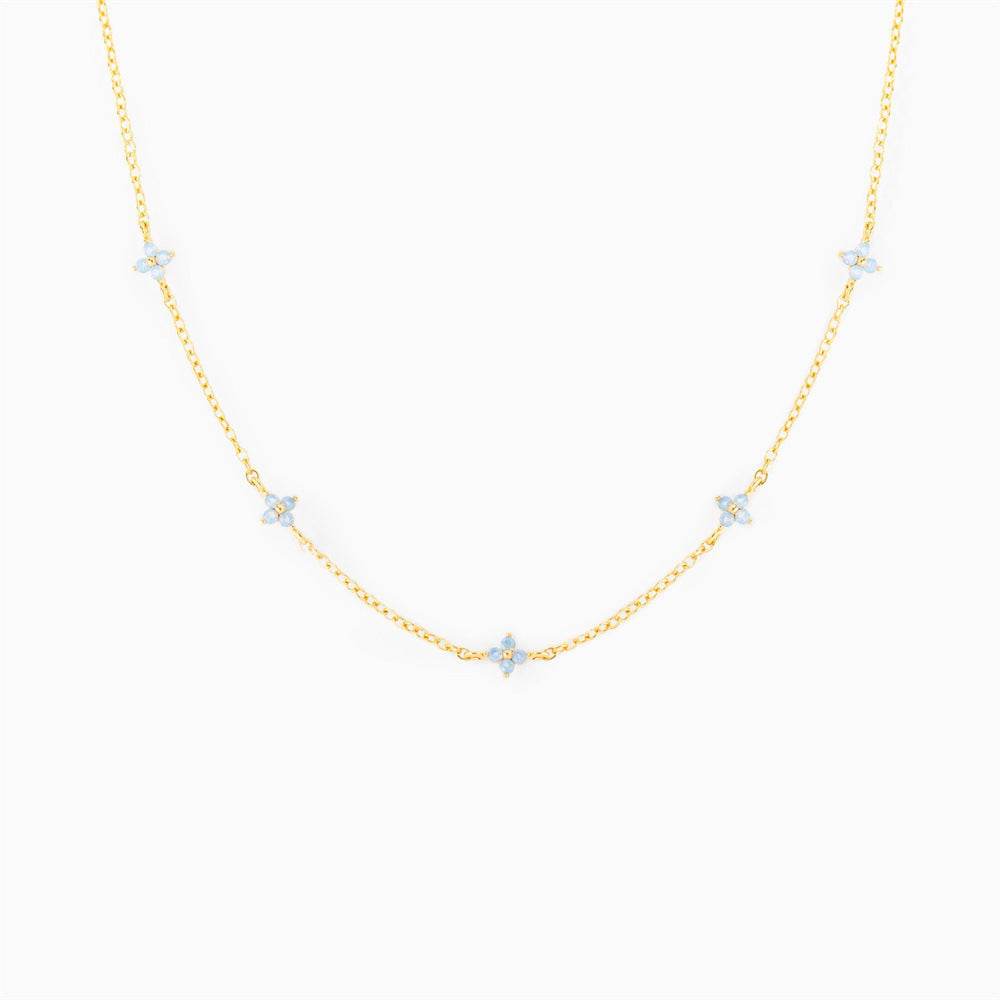 Ins Style Fashion Blue Flower Necklace Vacation Beach Travel Spring Summer Jewelry - ProTrendyz