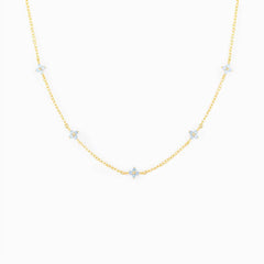 Ins Style Fashion Blue Flower Necklace Vacation Beach Travel Spring Summer Jewelry - ProTrendyz