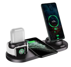 Wireless Charger For IPhone Fast Charger For Phone Fast Charging Pad For Phone Watch 6 In 1 Charging Dock Station - ProTrendyz