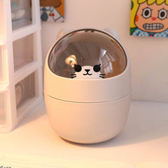 Desktop Trash Can Desk Organizer Bucket Office Mini Bear Trash Can - ProTrendyz