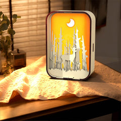 Woodcarving Light Creative Gift Minimalist Bedside Night Light Decoration Desktop Decoration Birthday Gift - ProTrendyz