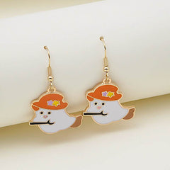 Halloween Earrings Cute Pumpkin Spooky Oil Drip Alloy Earrings Jewelry - ProTrendyz